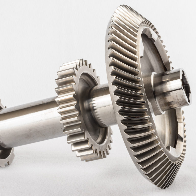 spiral bevel gear / spur welded assembly sq Arrow Gear spiral bevel gear - spur welded assembly