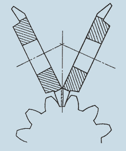 Fig.2 - Coniflex cutting of a straight bevel gear
